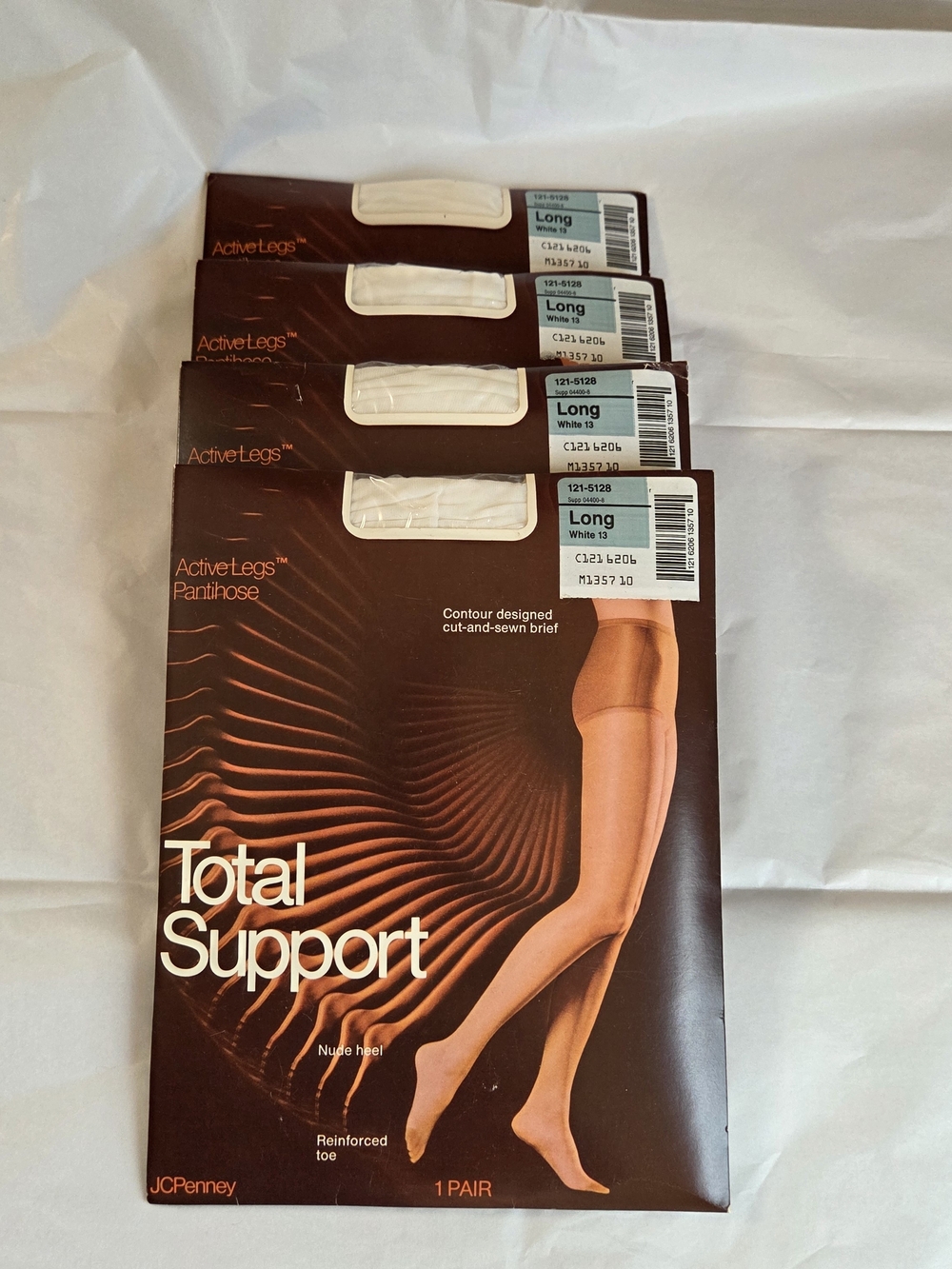 Vtg Jc Penny White Pantyhose